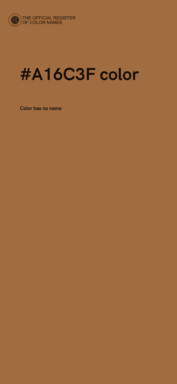 #A16C3F color image