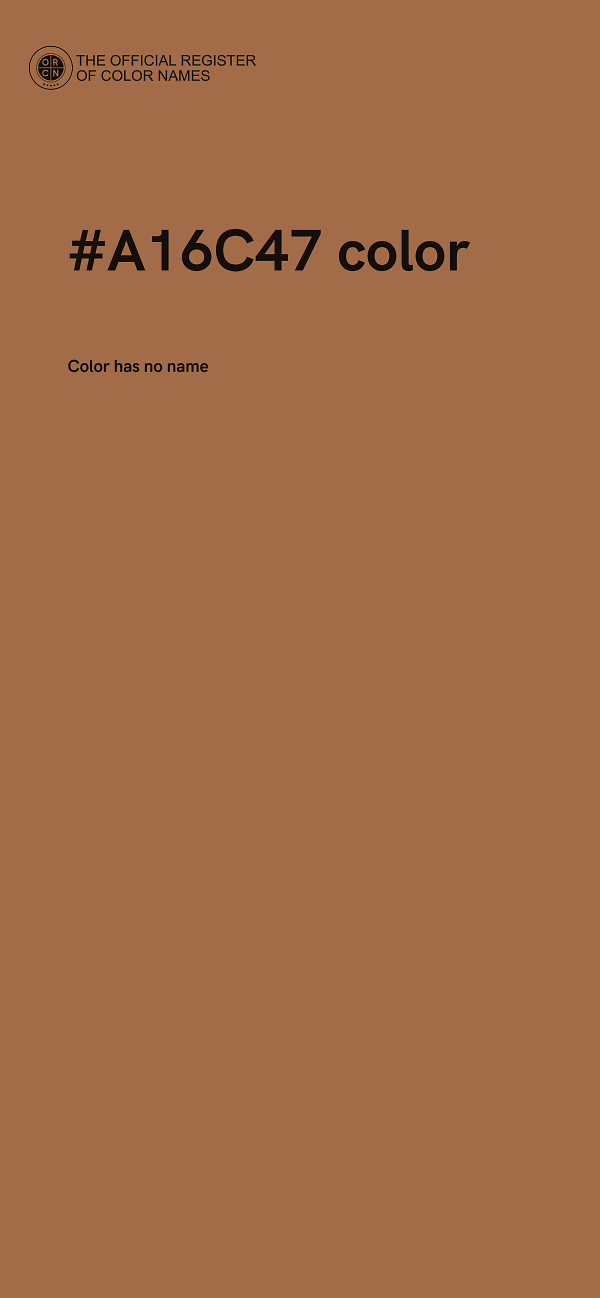 #A16C47 color image