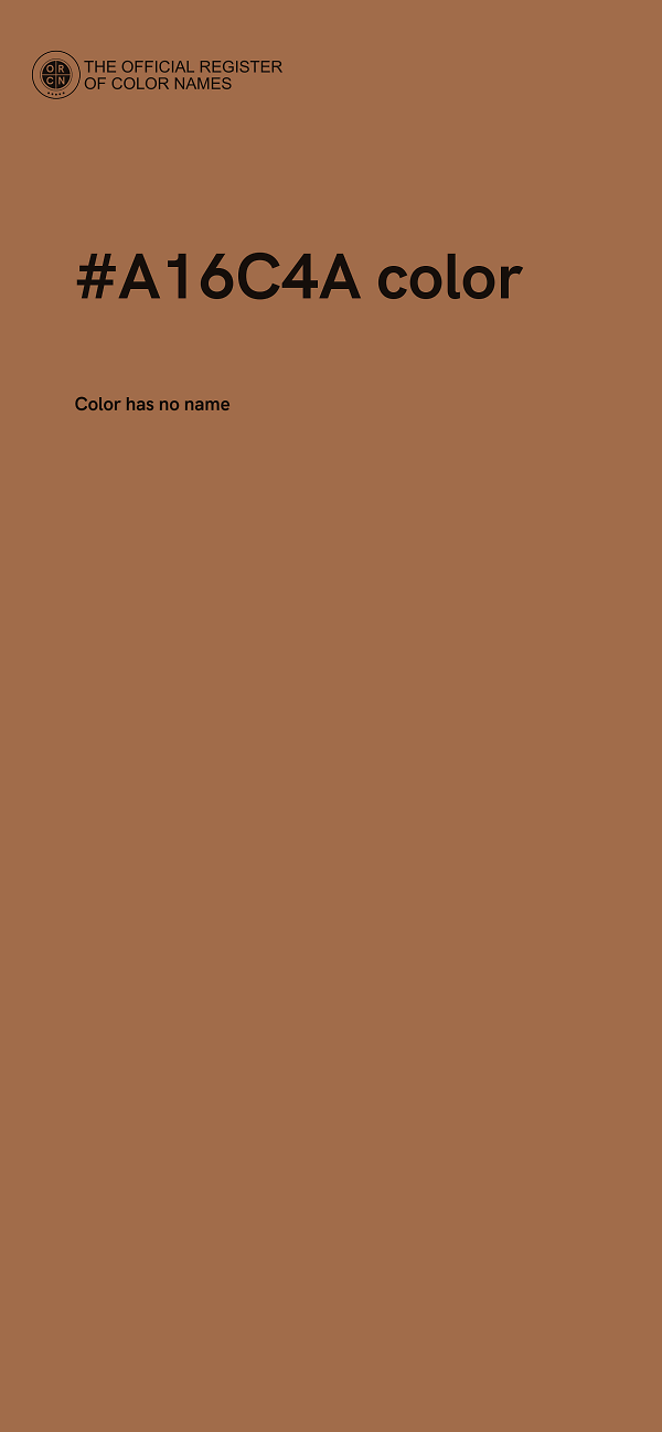 #A16C4A color image