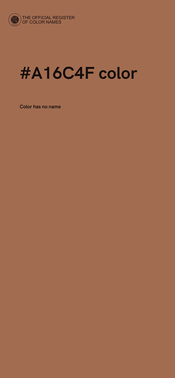 #A16C4F color image