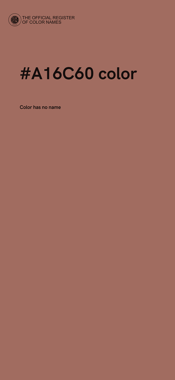 #A16C60 color image