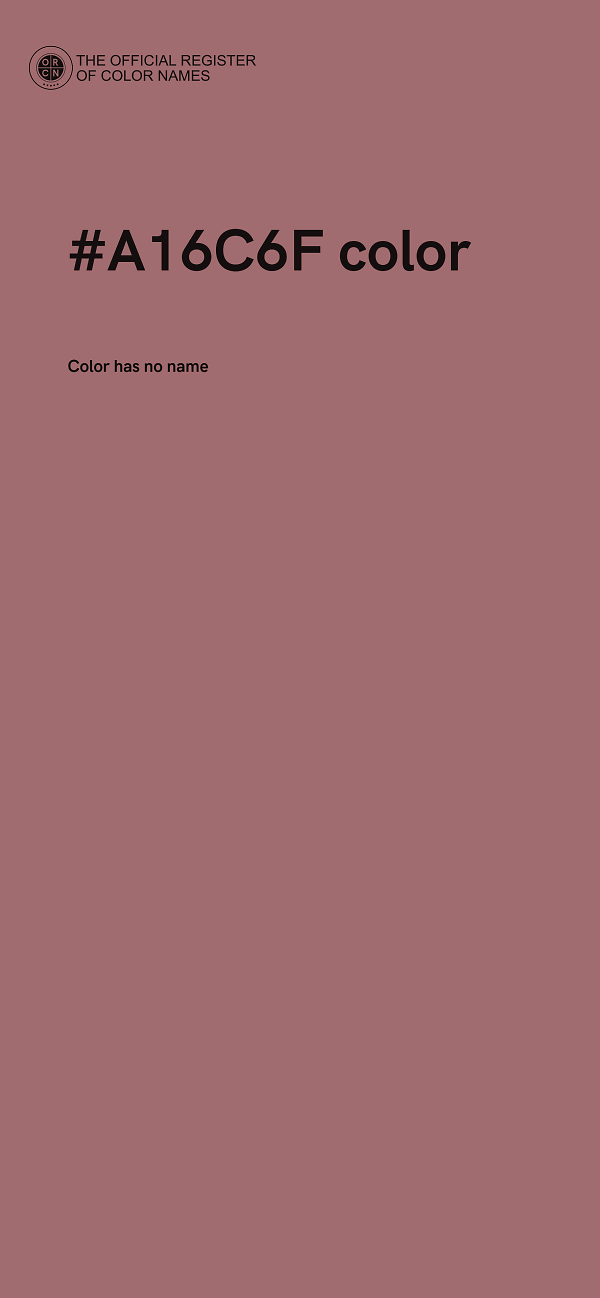 #A16C6F color image