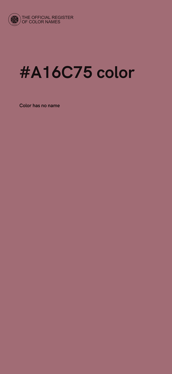 #A16C75 color image