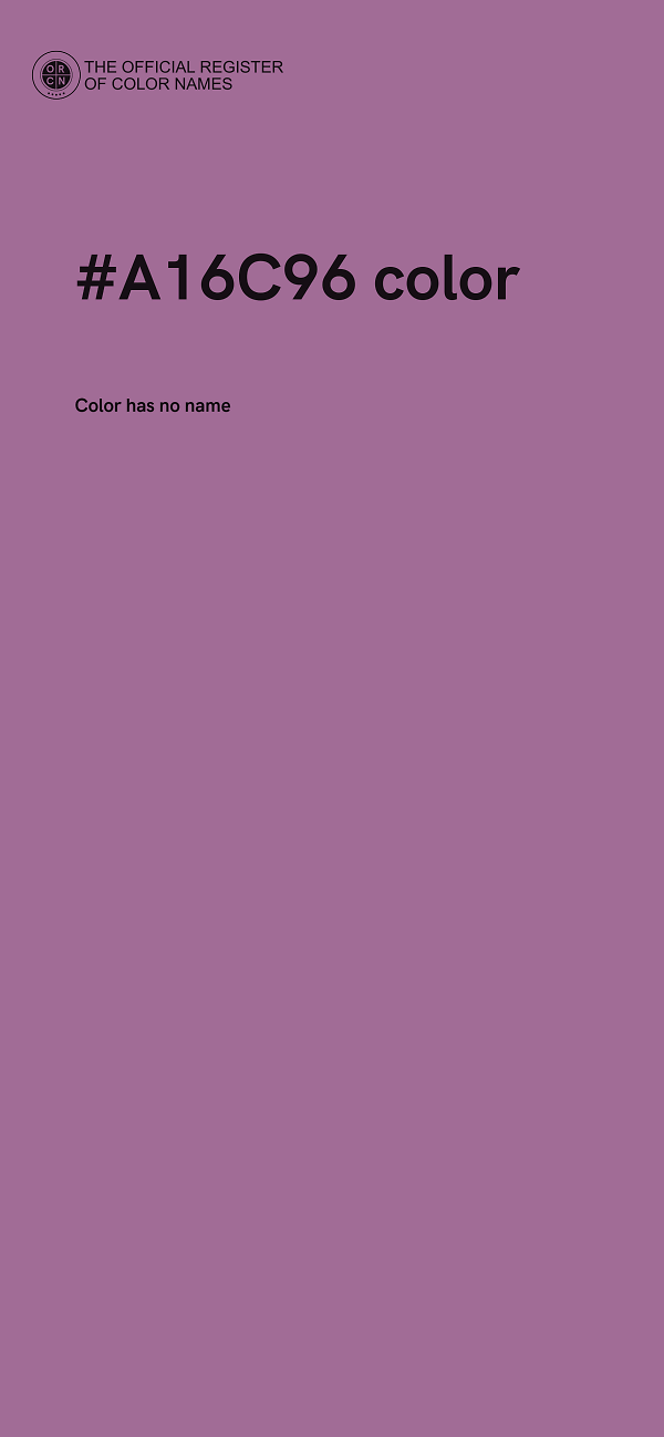 #A16C96 color image