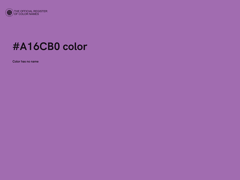 #A16CB0 color image