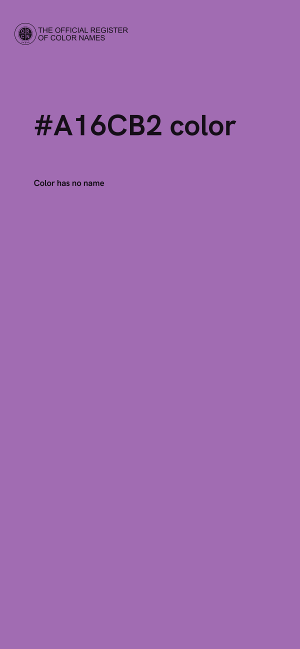 #A16CB2 color image