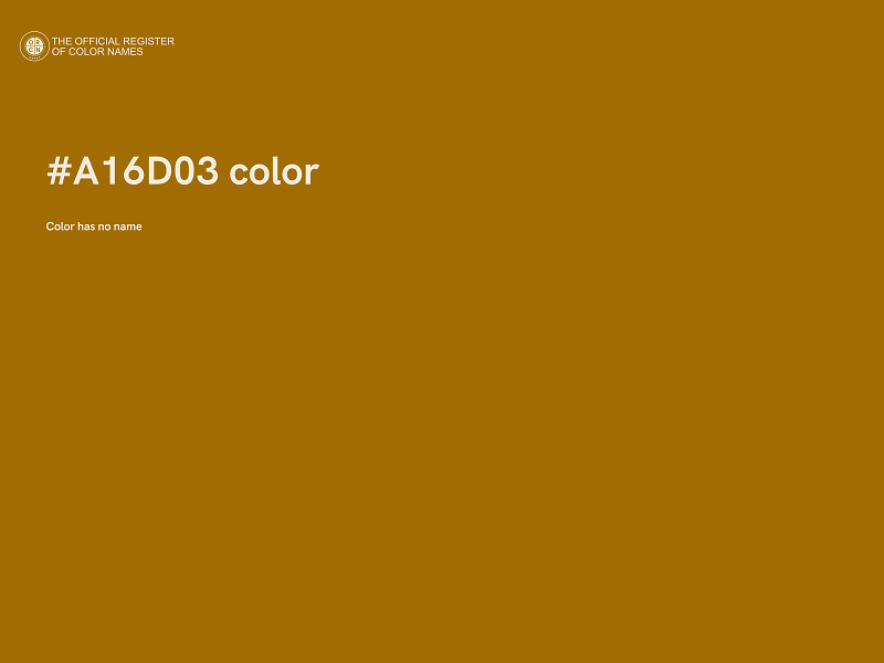 #A16D03 color image