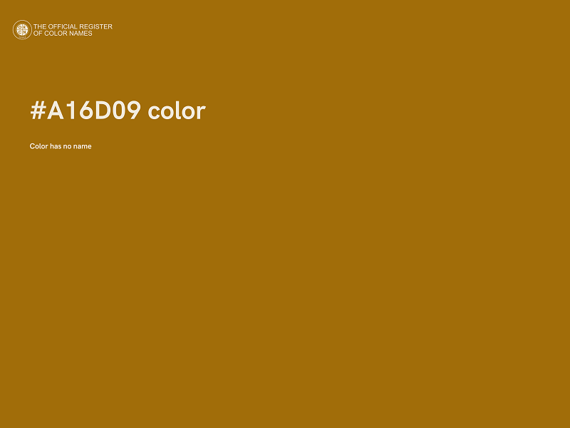 #A16D09 color image