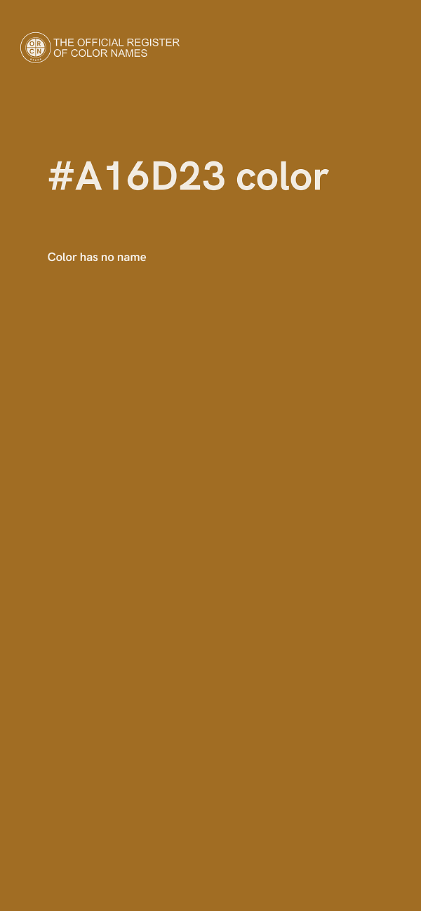 #A16D23 color image