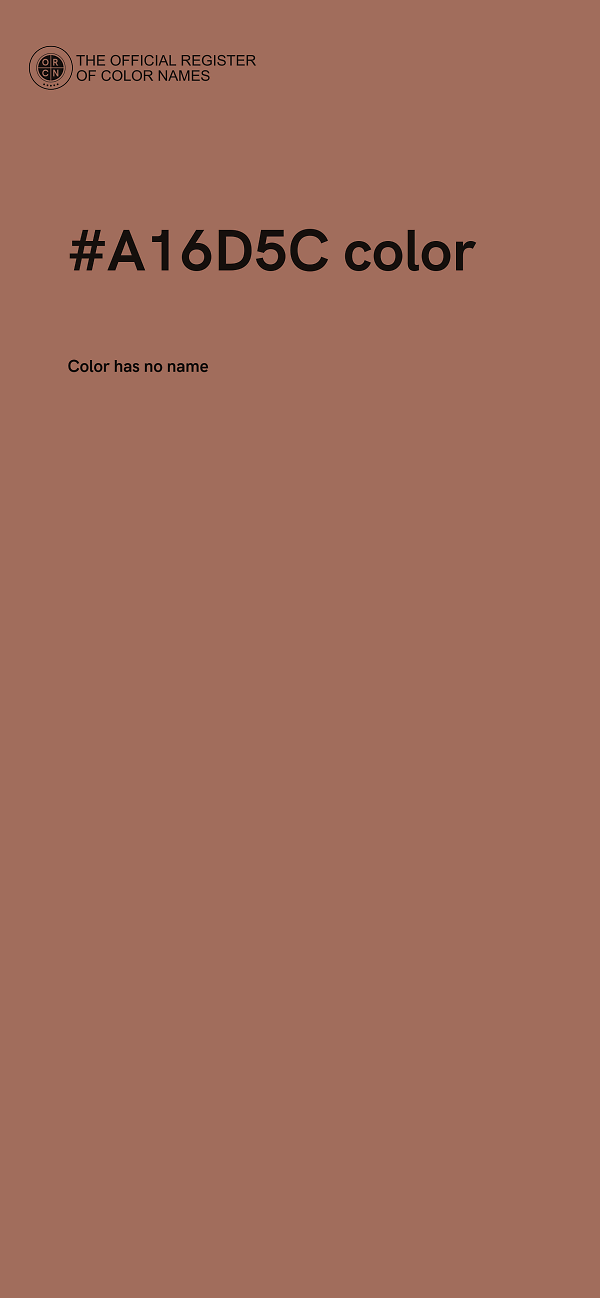 #A16D5C color image
