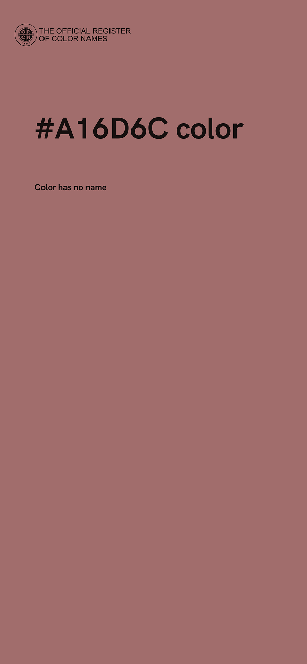 #A16D6C color image