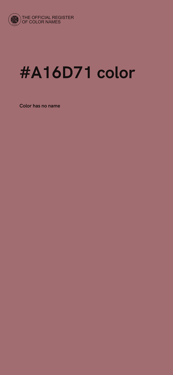 #A16D71 color image