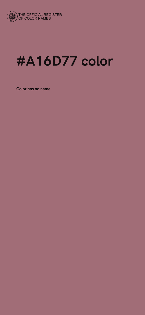 #A16D77 color image