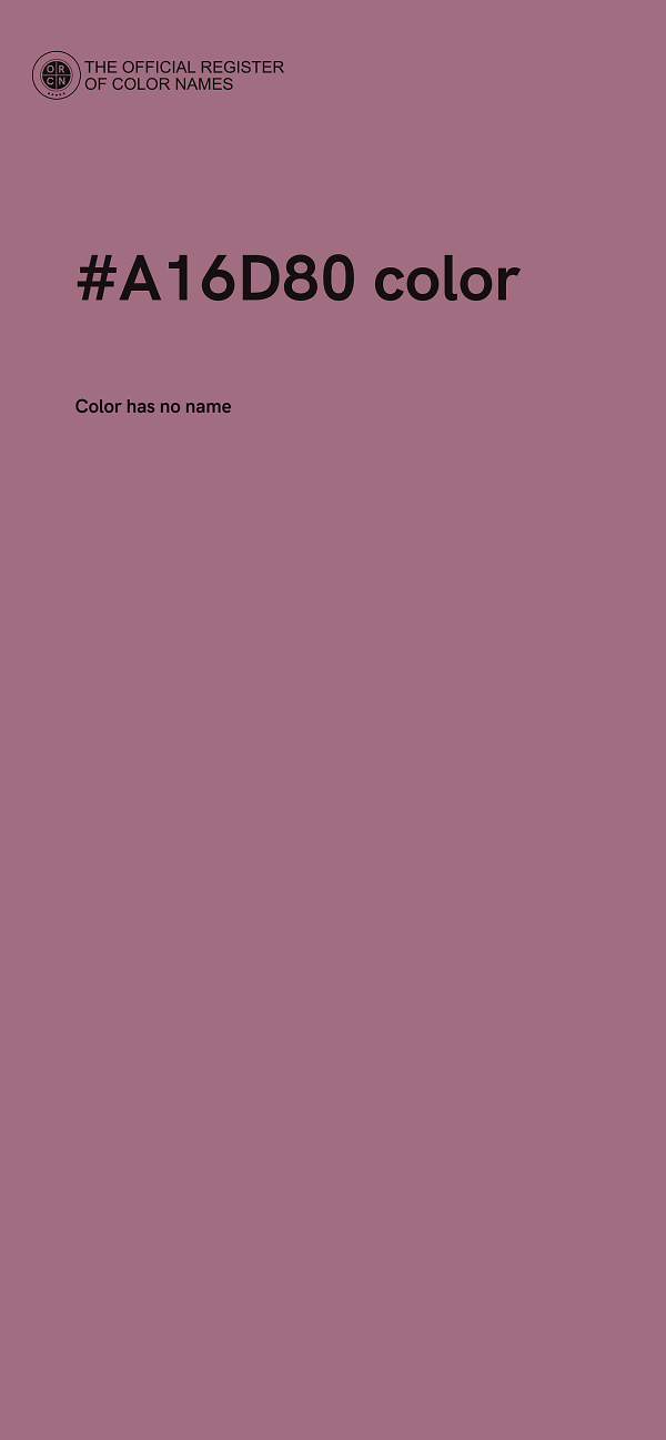 #A16D80 color image