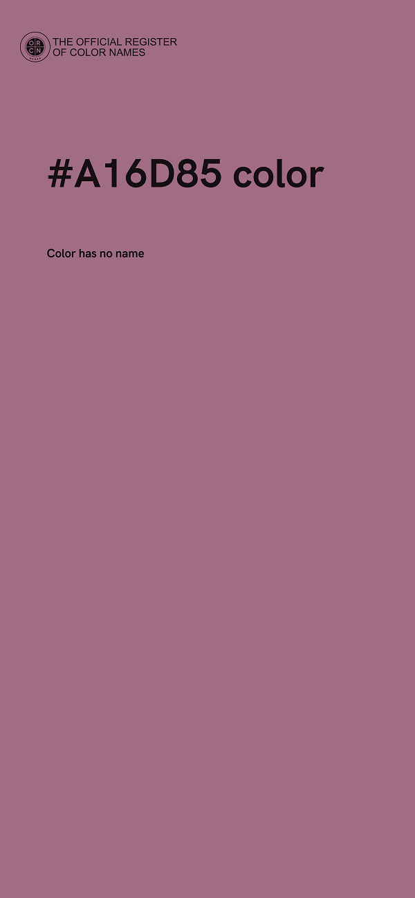 #A16D85 color image