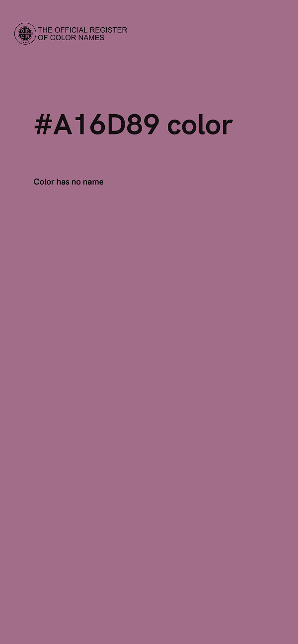 #A16D89 color image