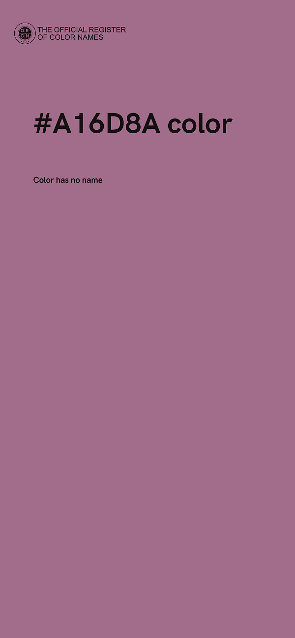 #A16D8A color image