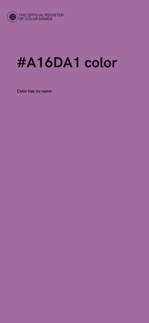 #A16DA1 color image