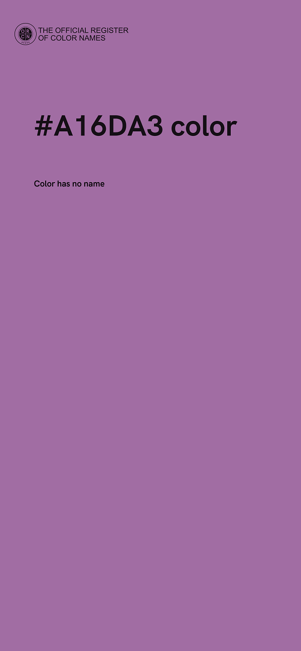 #A16DA3 color image