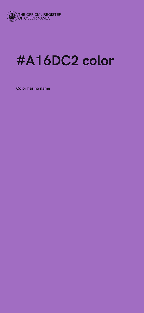 #A16DC2 color image