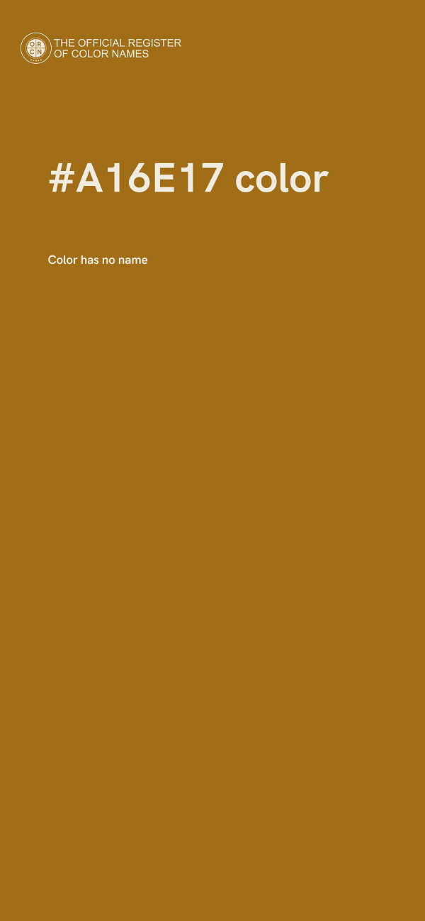 #A16E17 color image