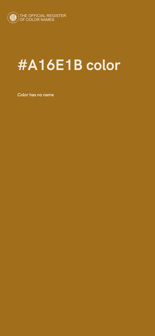 #A16E1B color image