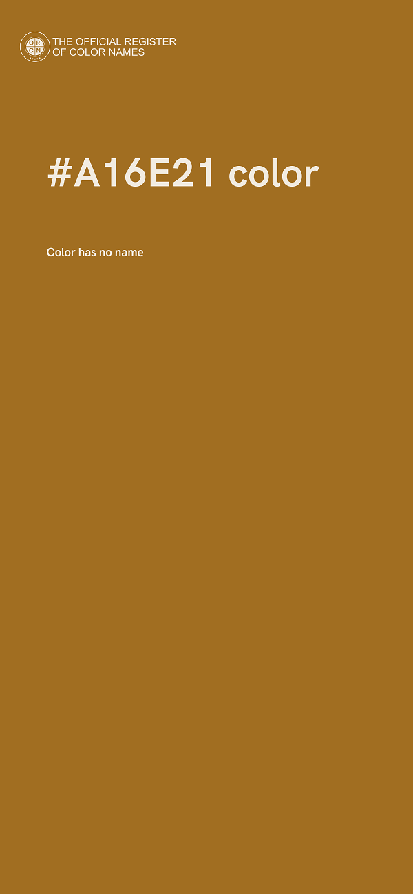 #A16E21 color image