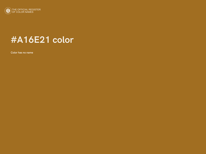 #A16E21 color image