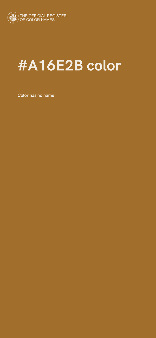 #A16E2B color image