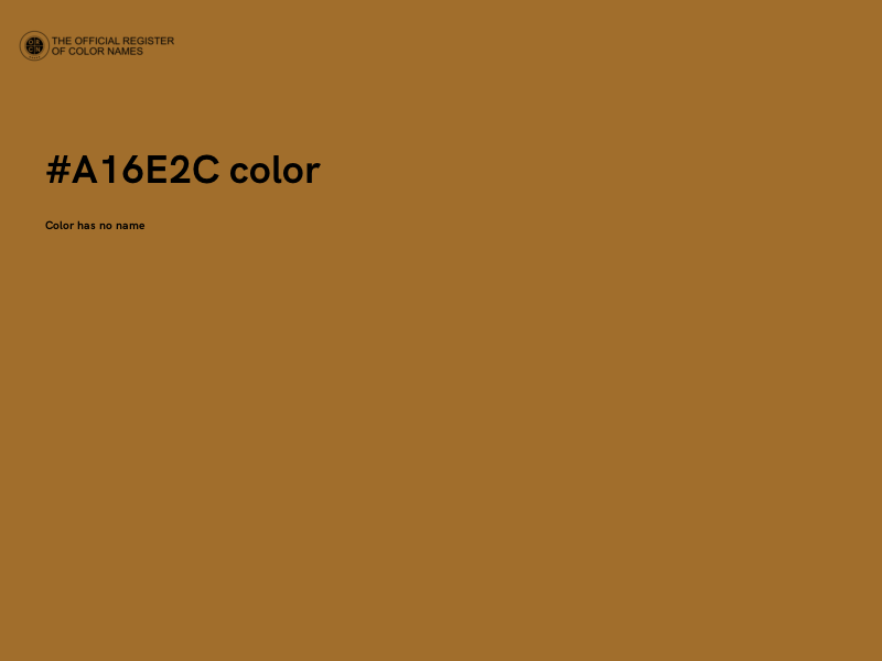 #A16E2C color image