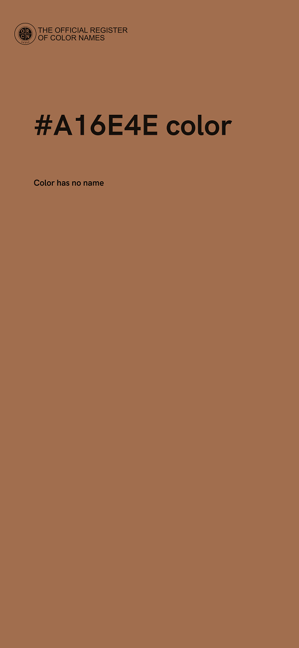 #A16E4E color image