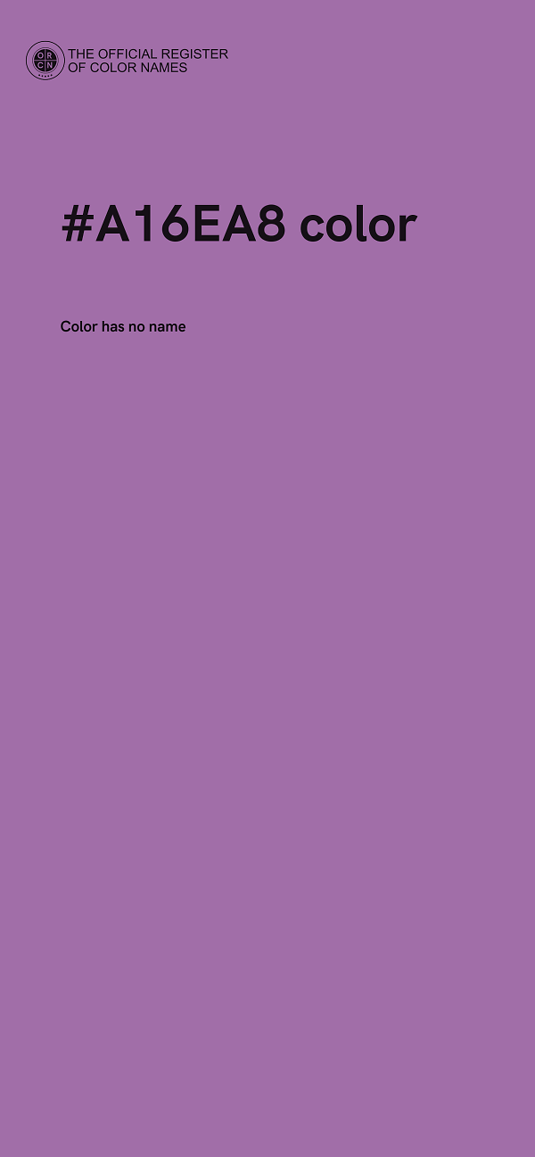 #A16EA8 color image