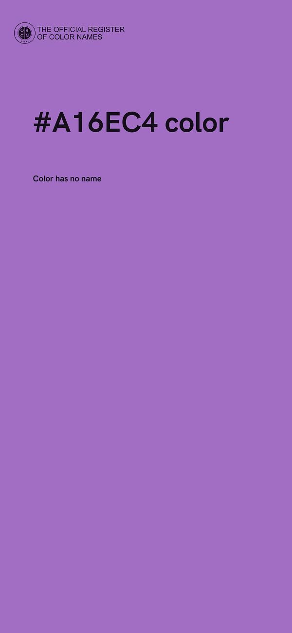 #A16EC4 color image