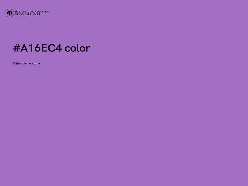 #A16EC4 color image