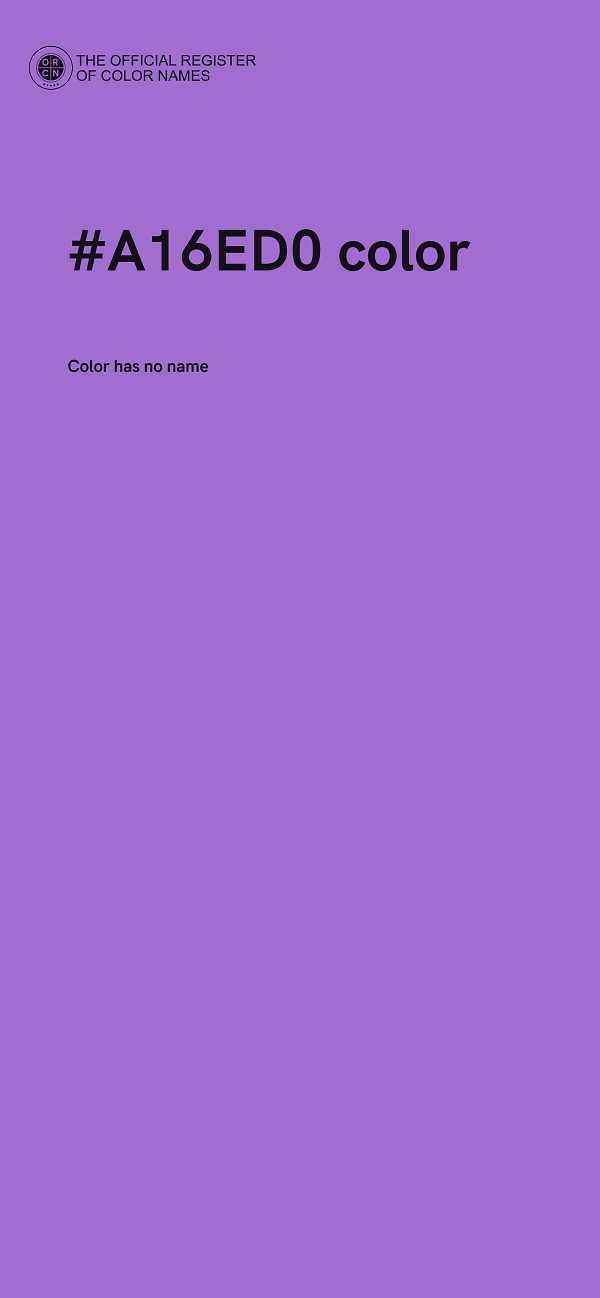 #A16ED0 color image