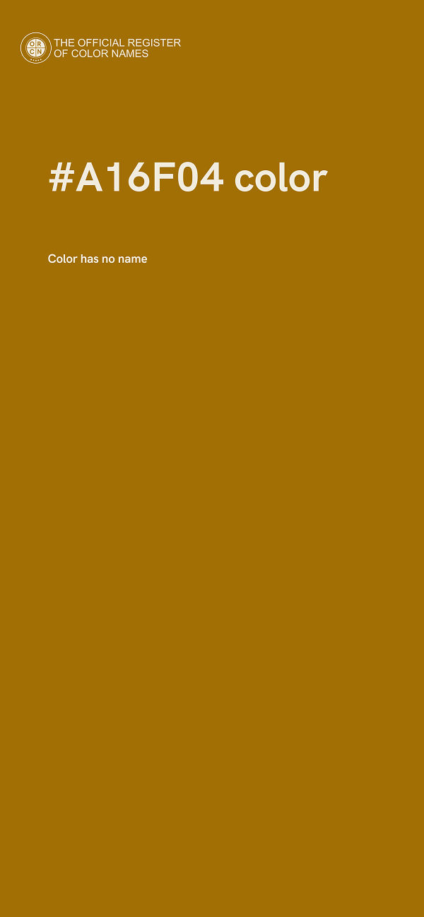 #A16F04 color image