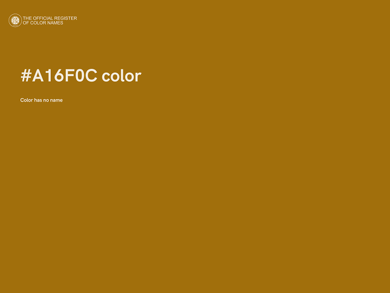 #A16F0C color image