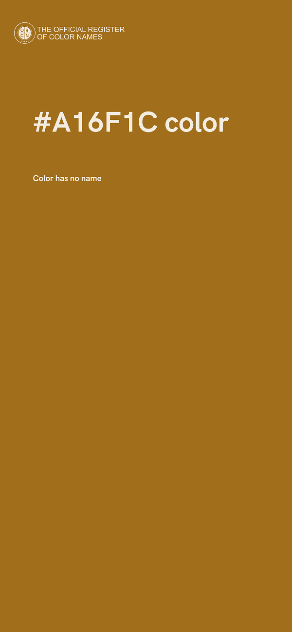 #A16F1C color image