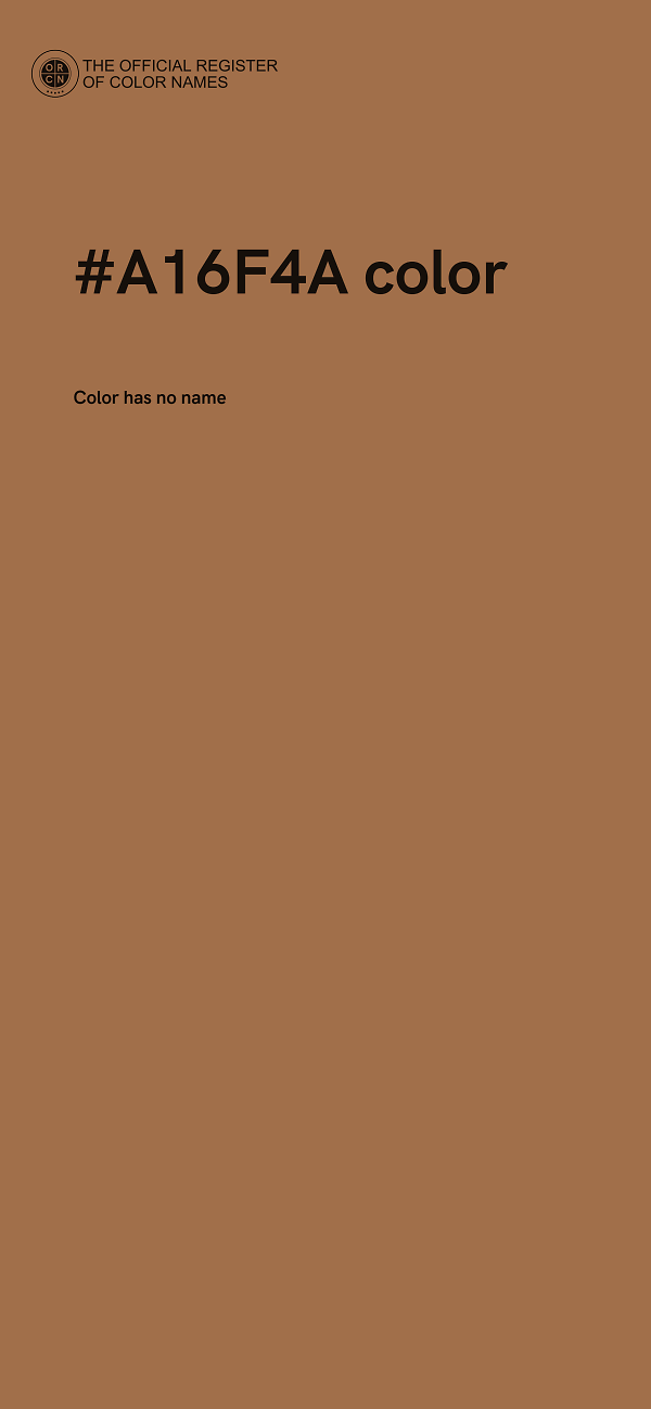 #A16F4A color image