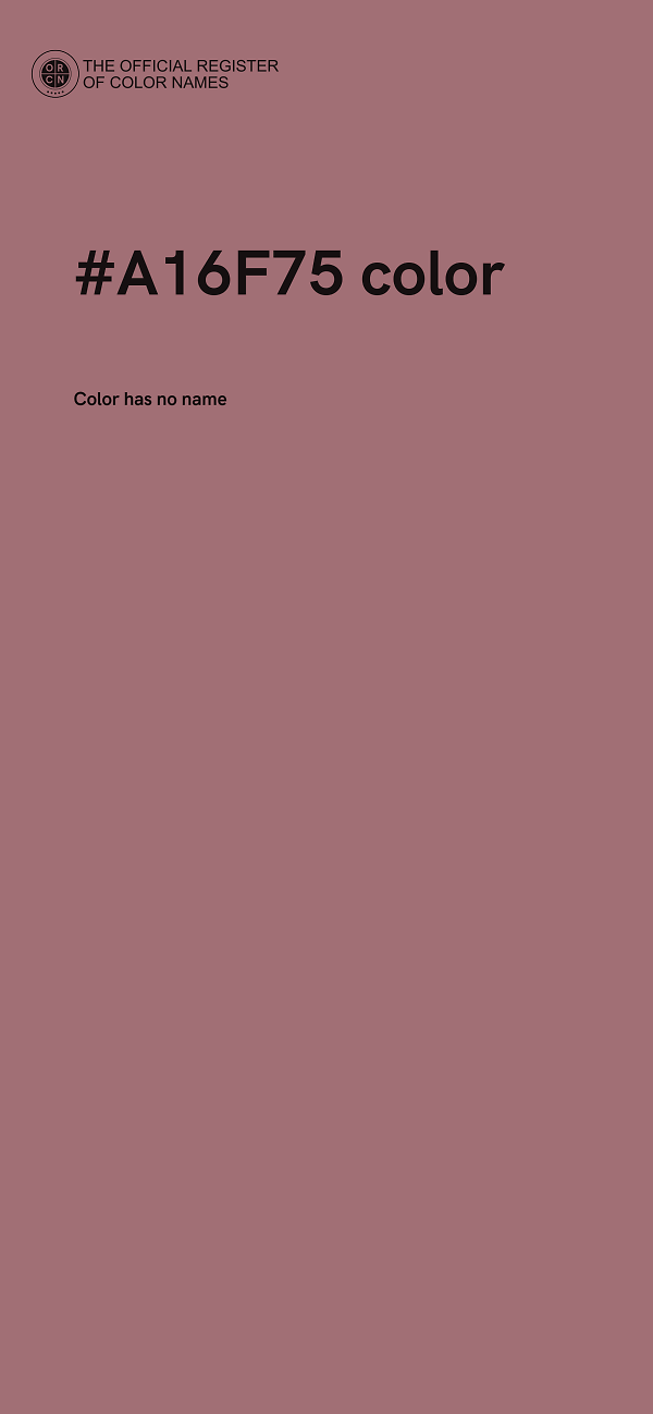 #A16F75 color image
