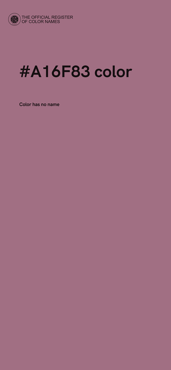 #A16F83 color image