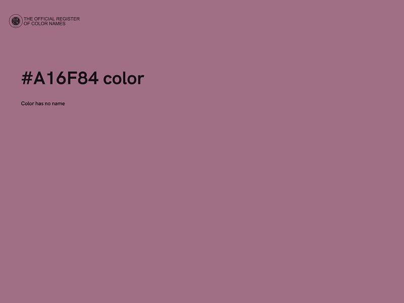 #A16F84 color image