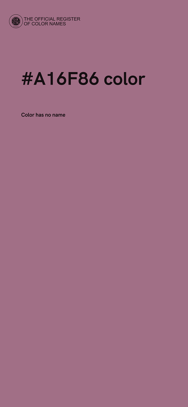 #A16F86 color image