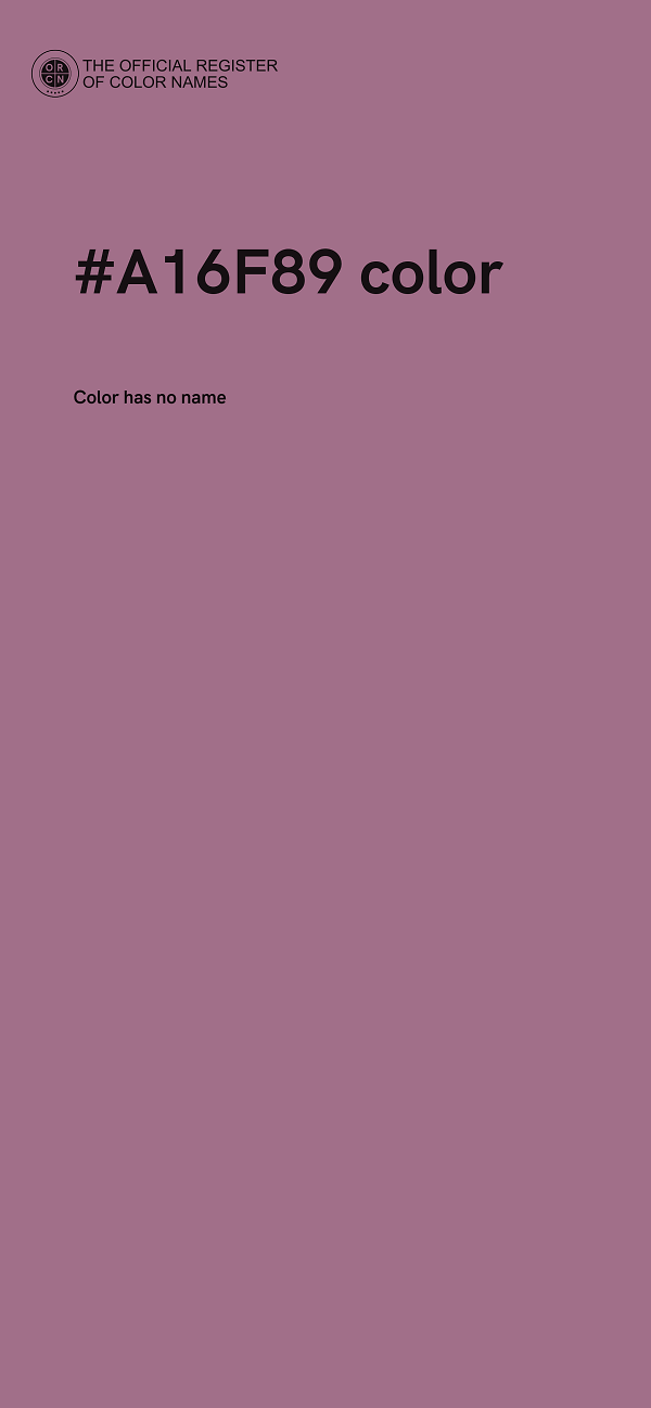 #A16F89 color image