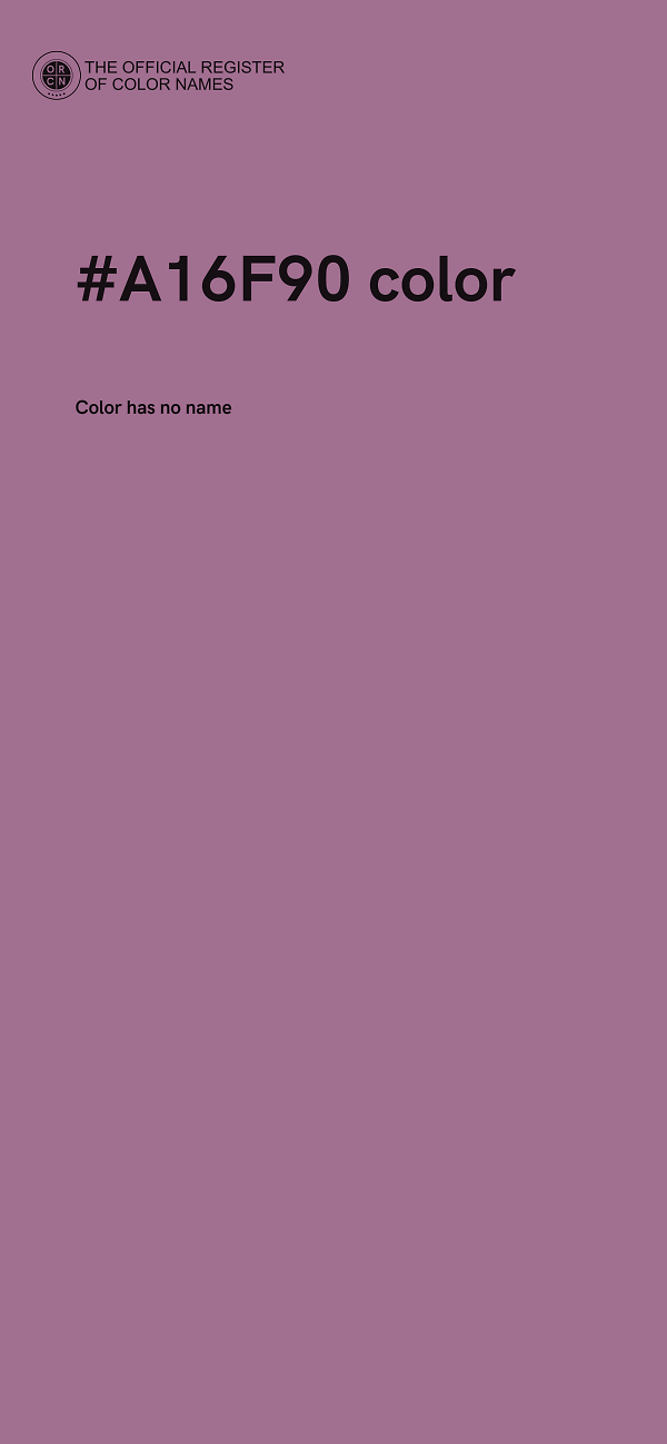 #A16F90 color image