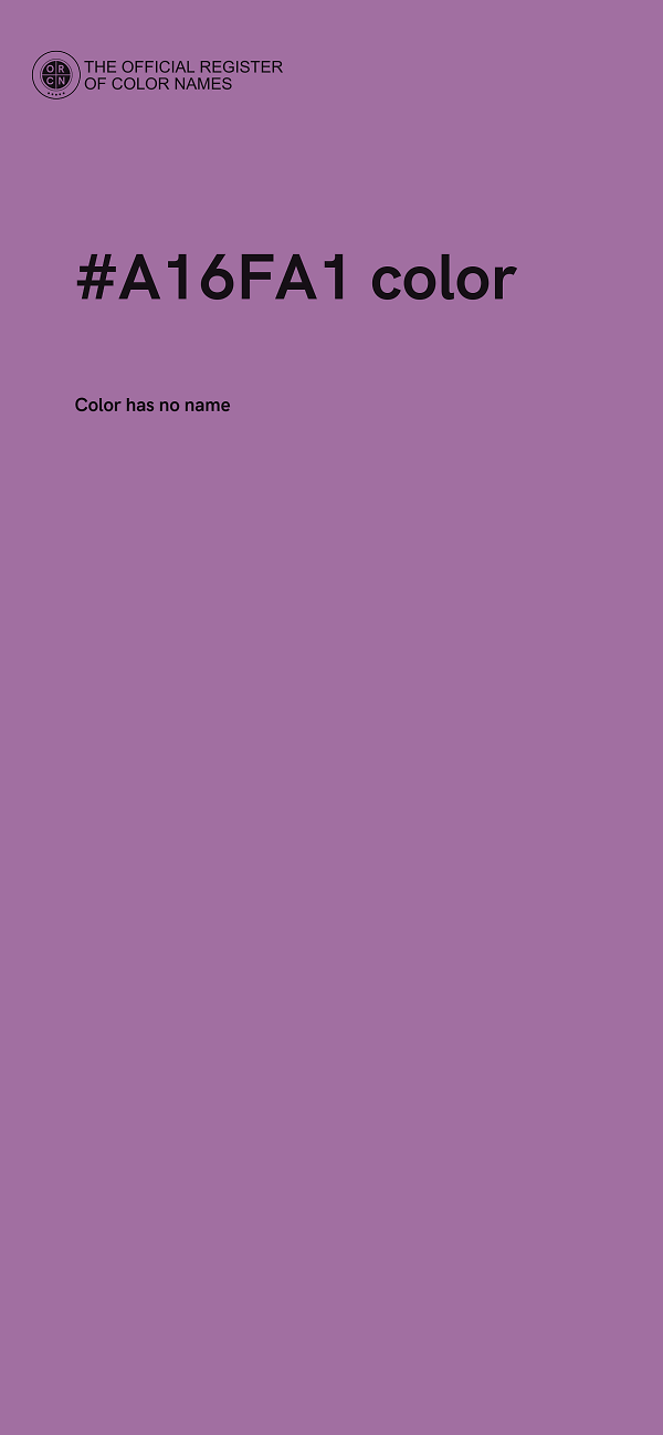 #A16FA1 color image
