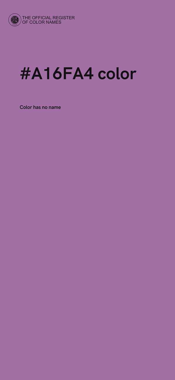 #A16FA4 color image