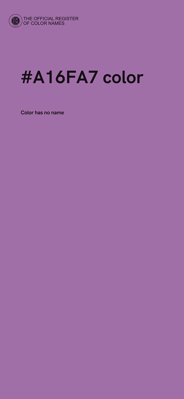 #A16FA7 color image