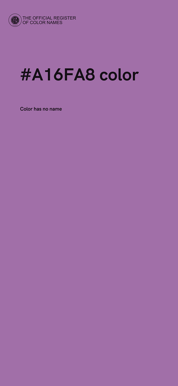 #A16FA8 color image