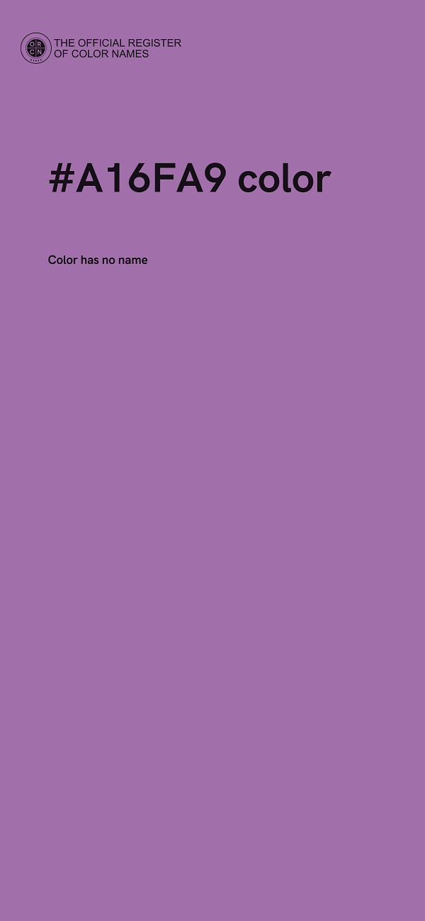 #A16FA9 color image